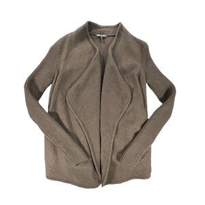 Vince Open Front Cardigan Sweater Sz Small Brown Wool Bergdorf Goodman
